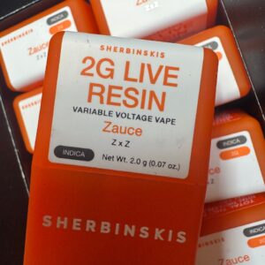 Sherbinskis 2G Live Resin Disposables