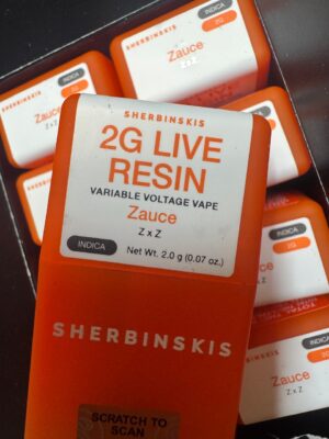 Sherbinskis 2G Live Resin Disposables